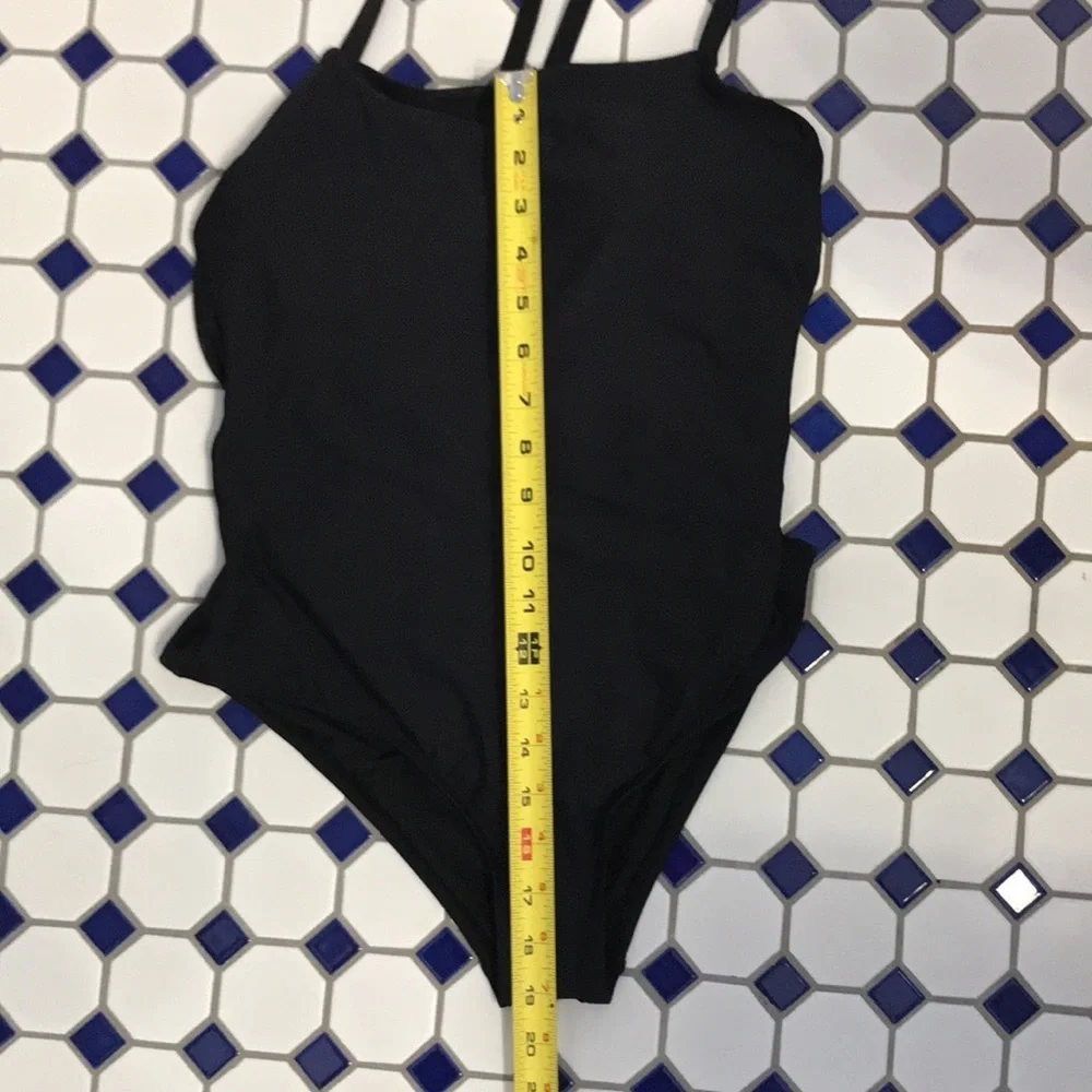 NWT Anthropologie Kaitlyn One piece swim Black S